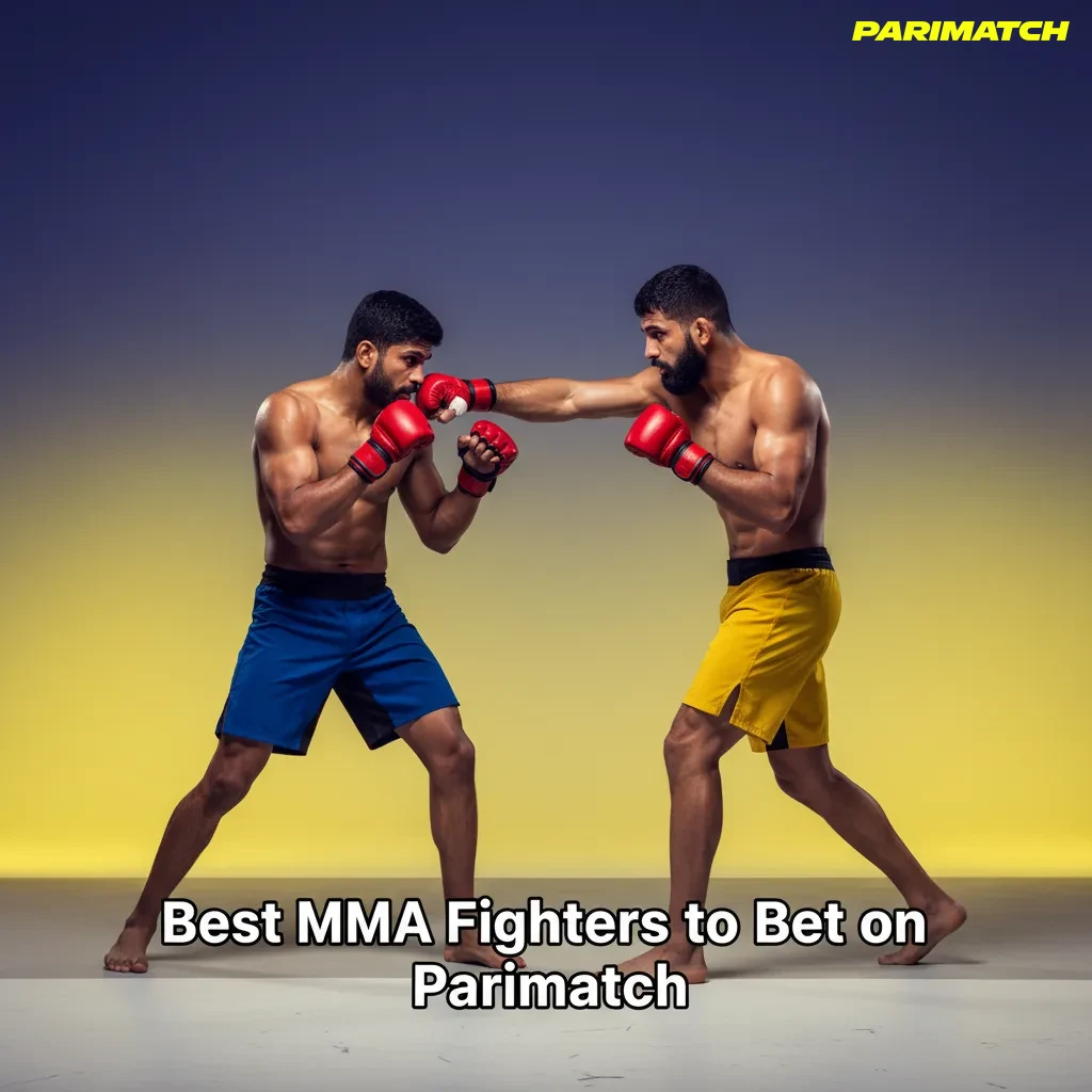 Parimatch MMA betting graphic with top fighters Makhachev, Aspinall, Pereira, O'Malley, Zhang, Edwards, Topuria.